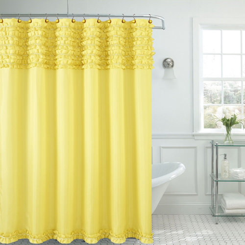 Wayfair Yellow & Gold Shower Curtains & Shower Liners You'll Love in 2023